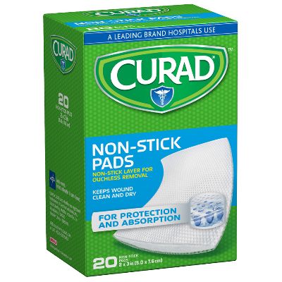 Curad Non-stick Pads  2x3in