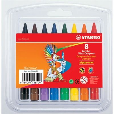 Stabilo Crayons Wax Jumbo 8's