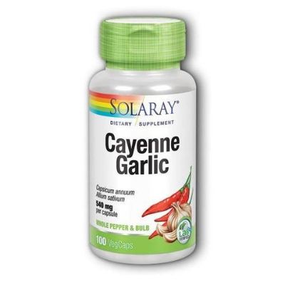 Solaray Garlic & Cayenne Capsules 